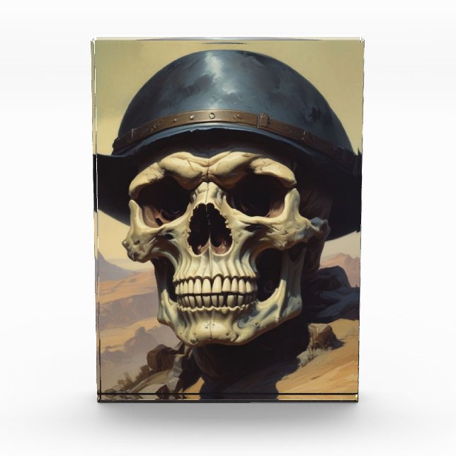 Skull Oil Painting Style Painting Illustration Photo Block (Front)