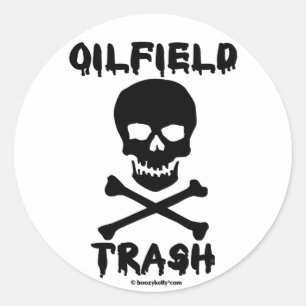 Skull, Oilfield Trash,Sticker,Oil Classic Round Sticker