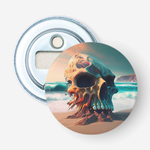 Skull on the beach bottle opener