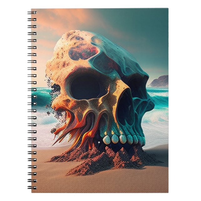 Skull on the beach notebook (Front)