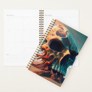 Skull on the beach planner