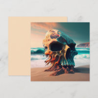 Skull on the beach