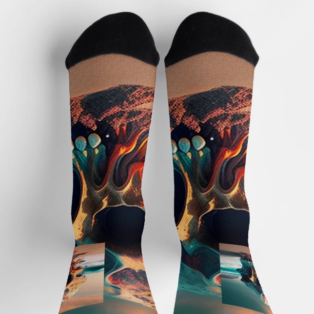 Skull on the beach socks (Top)