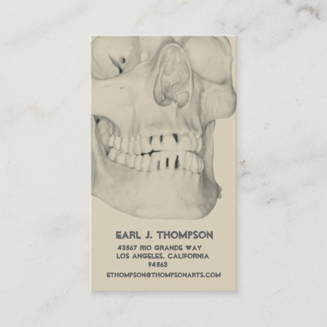 Skull or Teeth Business or Name Card (Front)