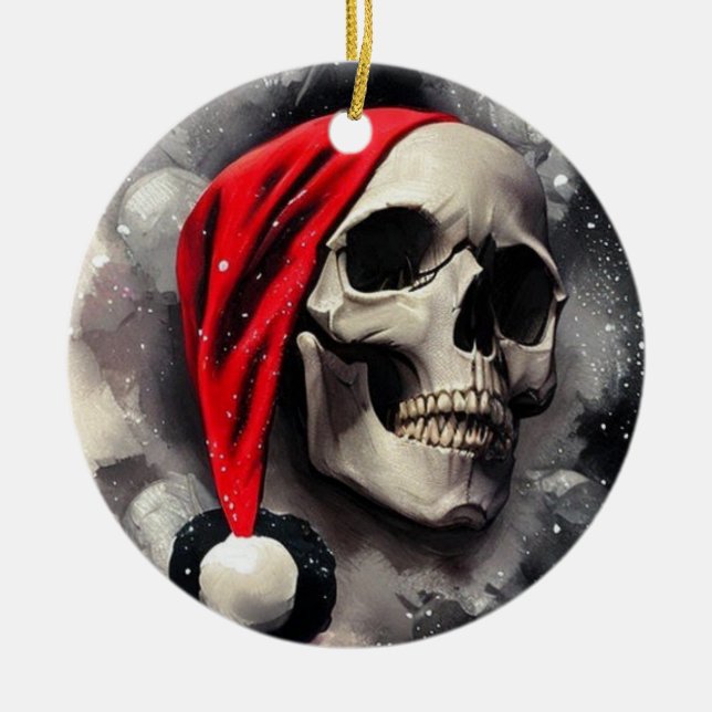Skull Ornament Christmas (Front)
