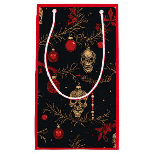 Skull Ornament Gift Bag (Red)