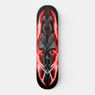 Skull ornament Red Skateboard