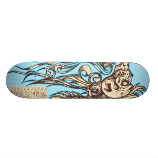 Skull ornaments skateboard
