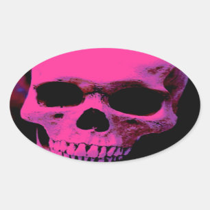 Skull Oval Sticker