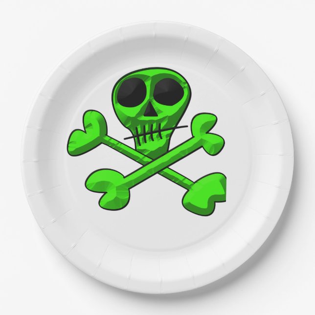 skull   paper plate (Front)