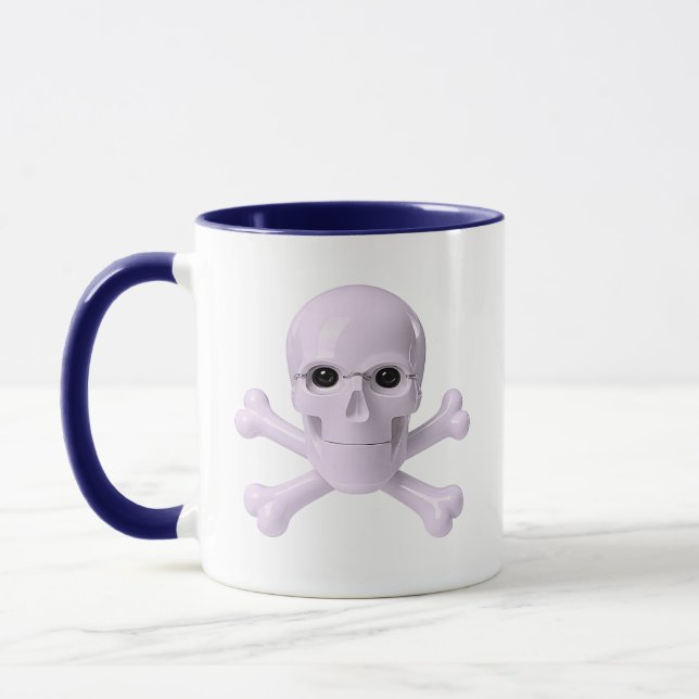 Skull Pastel Cute Kawaii Icon Mug (Left)