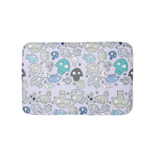 Skull Pattern Bath Mat