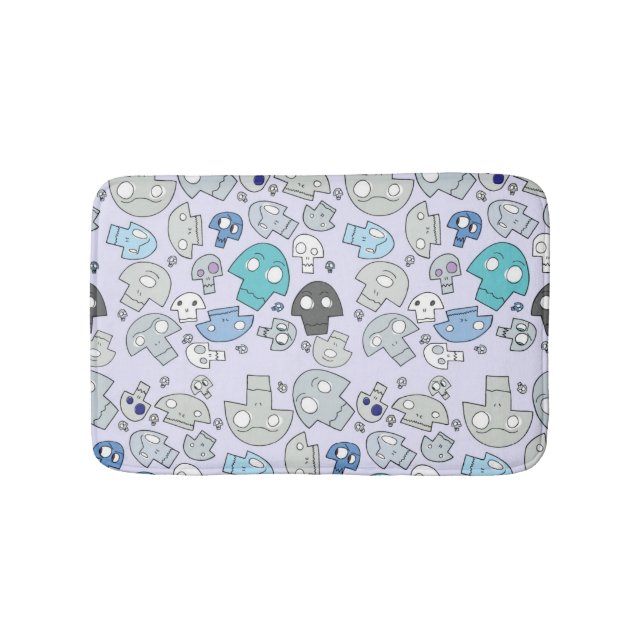 Skull Pattern Bath Mat (Front)