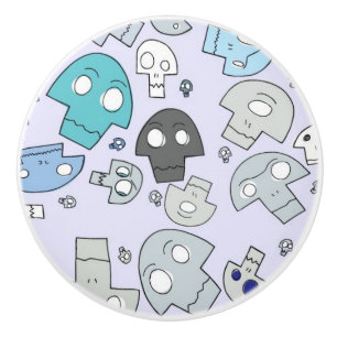 Skull Pattern Ceramic Knob