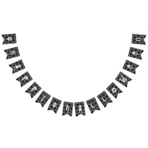 Skull Pattern Elegant Fun Halloween Goth Any Bunting
