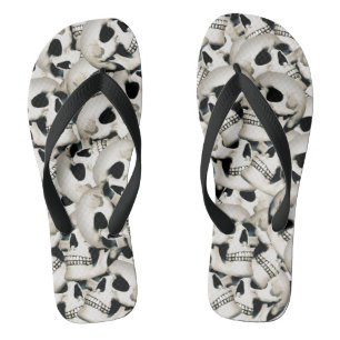 Skull Pattern  Flip Flops