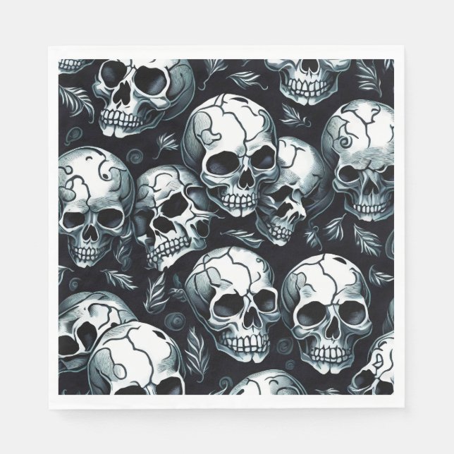 Skull Pattern Halloween themed Napkin (Front)