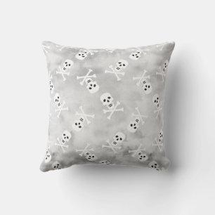 Skull Pattern Halloween Throw Pillow