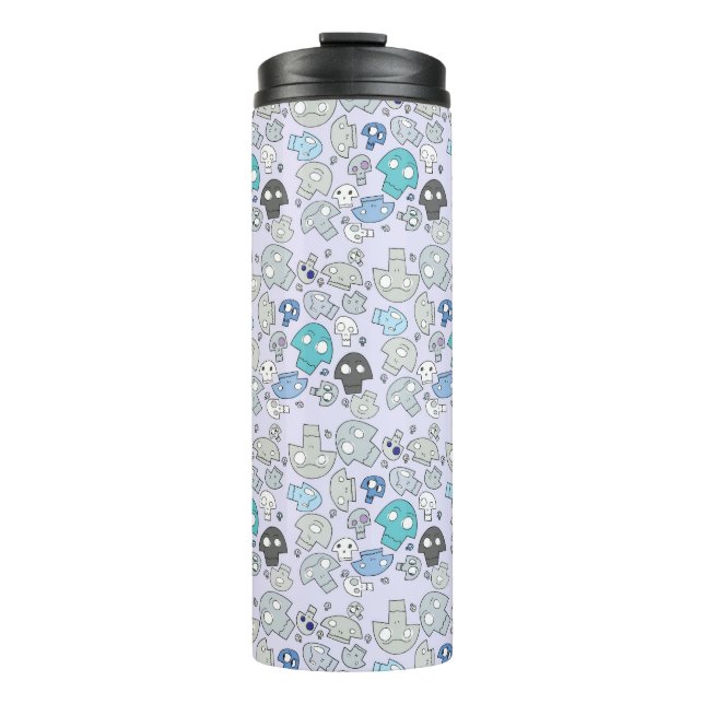 Skull Pattern Thermal Tumbler (Front)