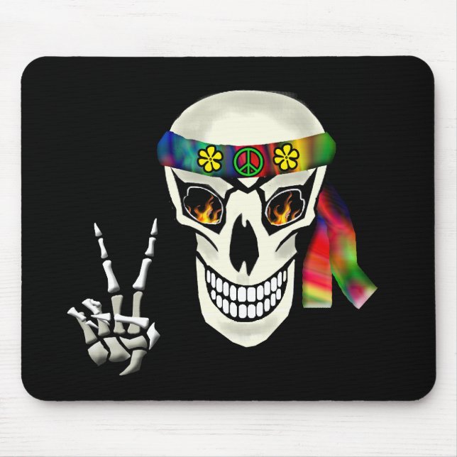 Skull Peace Mouse Mat (Front)