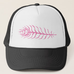 Skull Peacock Feather Trucker Hat