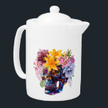SKULL PETALS<br><div class="desc">Skull Petals is a striking fusion of vibrant rebellion and delicate grace. This original artwork features a high-gloss metallic skull crowned with vintage-style flowers — bold lilies, lush peonies, and soft blooms bring contrast and beauty to the edgy design. Ideal for lovers of alternative fashion, dark romance, and aesthetic home...</div>