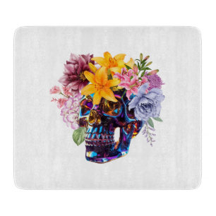 SKULL PETALS CUTTING BOARD