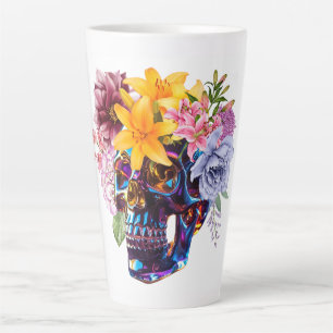 SKULL PETALS LATTE MUG
