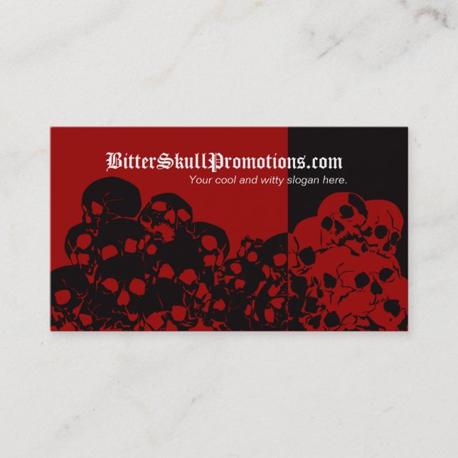 Skull Pile Split Business Cards (Front)