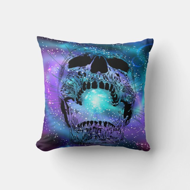 Skull Pillows  Earth Galaxy Skull (Front)