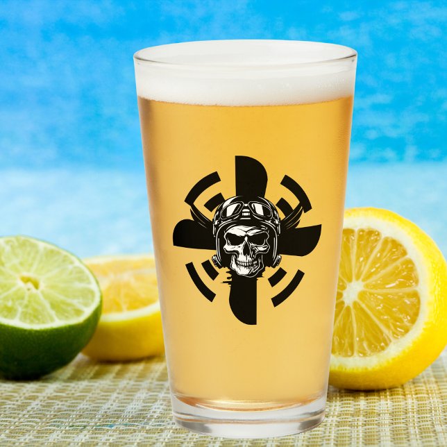 Skull Pilot & Propeller, Cool Aviation Glass (Creator Uploaded)