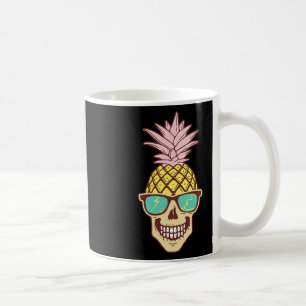 Skull Pineapple Fruit Sungles Hawaiian Aloha Beach Coffee Mug