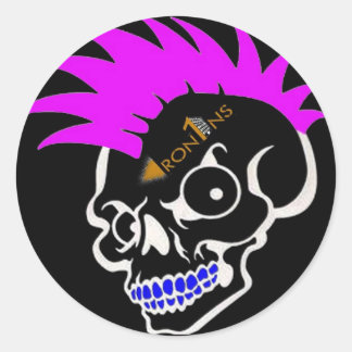 Skull Pink and Black Stickers