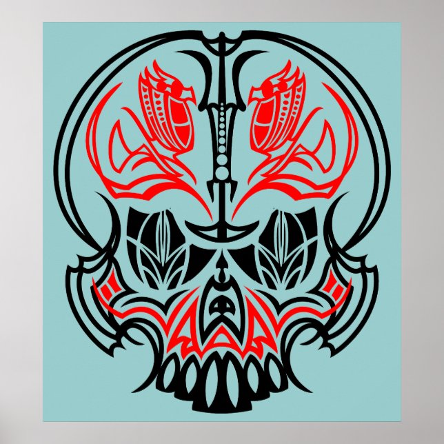 Skull Pinstriping Poster (Front)