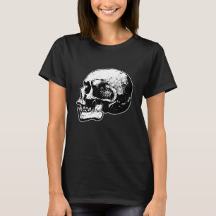 Skull pirate biker rocker dead varnitas bone weird T-Shirt