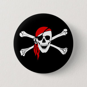 skull pirate button