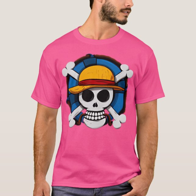 Skull Pirate Crane Chapeau 	 Respirant T-Shirt (Front)