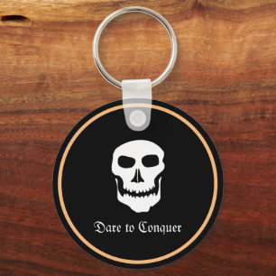 Skull, Pirates, Black, Ghotic / Conquer Key Ring