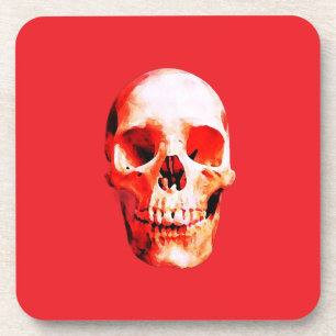 Skull Pop Art Illustration Coaster