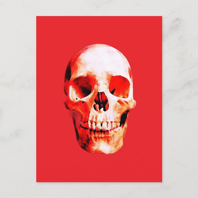 Skull Pop Art Illustration Postcard (Front)