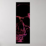 Skull Pop Art Poster<br><div class="desc">Fantasy Art Skull Skeleton - Blue & Purple Tones Heavy Metal Punk Rock College Pop Art Image</div>