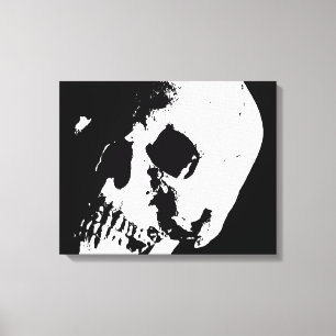 Skull Pop Art Wrapped 2 Canvases Set Canvas Print
