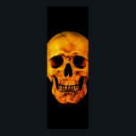 Skull Pop Art Yellow Black Poster<br><div class="desc">Fantasy Art Skull Skeleton - Blue & Purple Tones Heavy Metal Punk Rock College Pop Art Image</div>