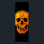 Skull Pop Art Yellow Black Poster<br><div class="desc">Fantasy Art Skull Skeleton - Blue & Purple Tones Heavy Metal Punk Rock College Pop Art Image</div>