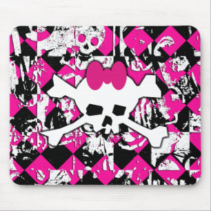 Skull Princess Graffiti Mouse Mat