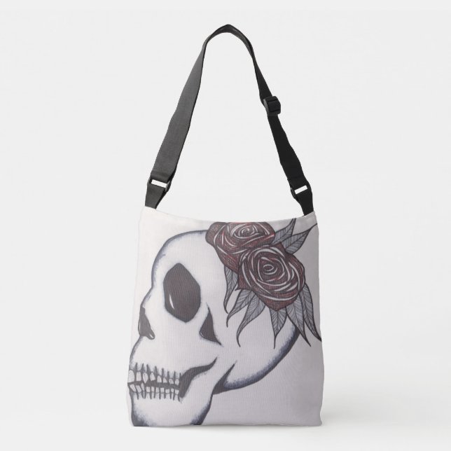 Skull Print Cross Body Bag or Tote Bag  (Front)