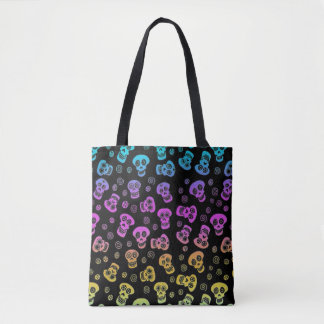 Skull Print Tote Bag