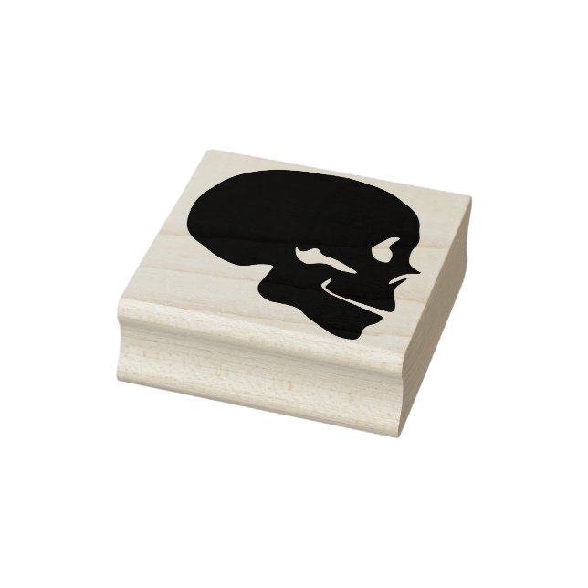 Skull profile silhouette art stamp (Stamp)