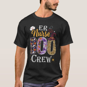 Skull Pumpkin Witch Candy Corns Halloween ER Nurse T-Shirt