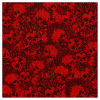 skull punk fabric